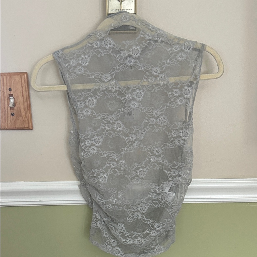 Sheer Lace Sleeveless Top
